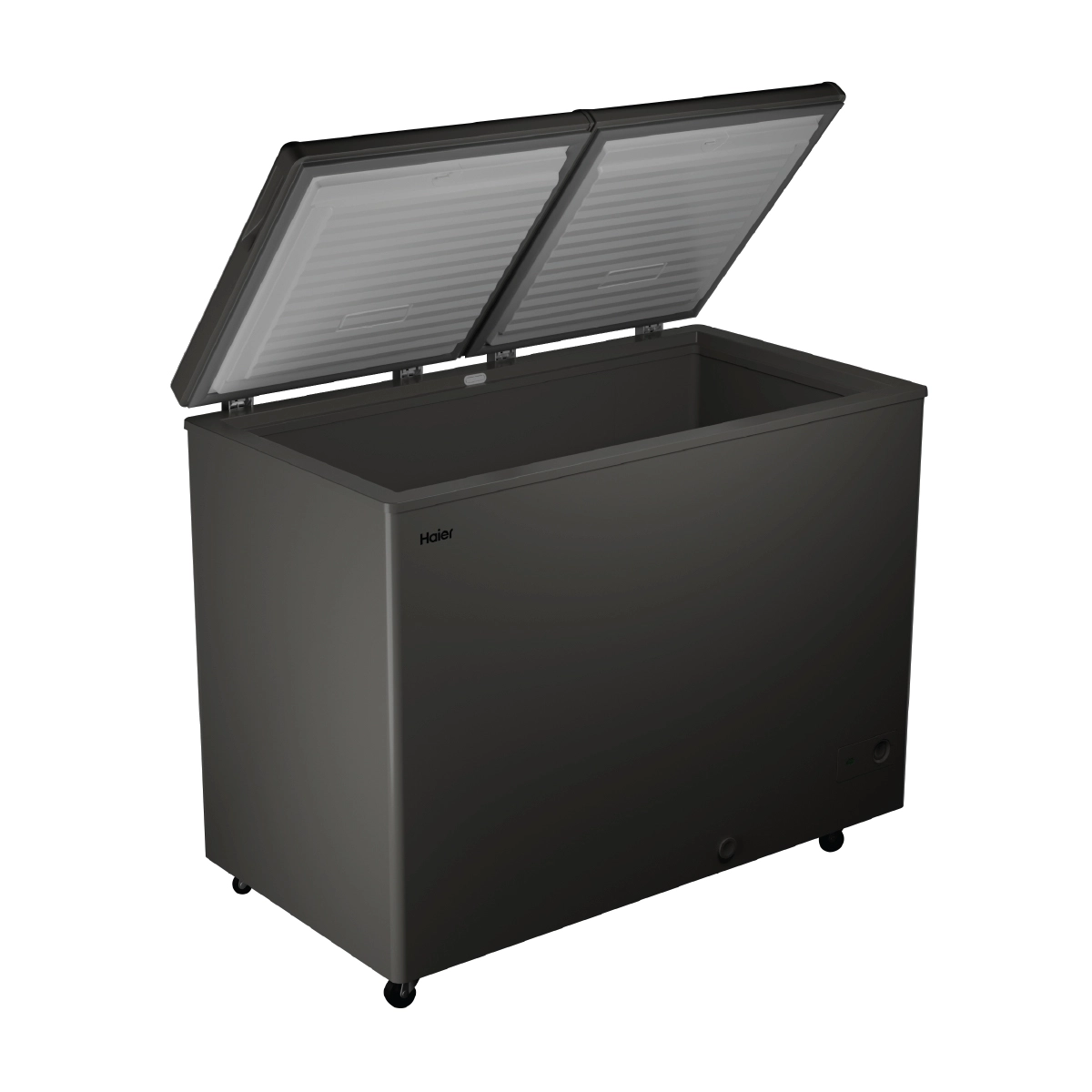 Haier 335 Ltr Double door- Embossed Titanium Grey colour Convertible Hard top Freezer